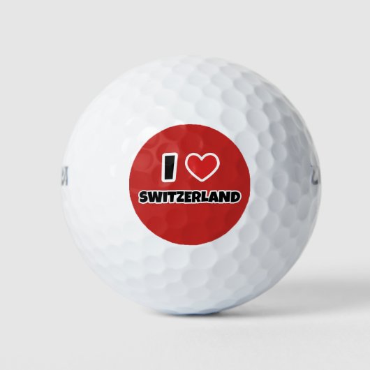 I Liebe Schweiz Golfball (Vorderseite)