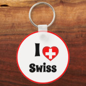 I Liebe Schweiz & Herz - Land, Reisen / Sport Schlüsselanhänger (Vorderseite)