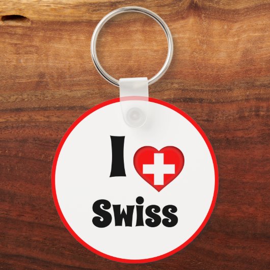 I Liebe Schweiz & Herz - Land, Reisen / Sport Schlüsselanhänger (Vorderseite)