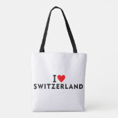 I Liebe Schweiz Land wie Herztourismus Tasche (Rückseite)