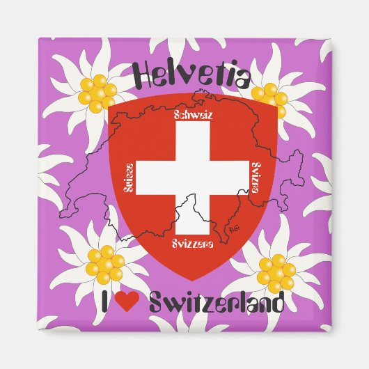 I Liebe Schweiz Magnet (Vorne)