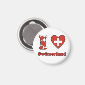 I Liebe Schweiz Magnet (Vorderseite/Rückseite)