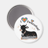 I Liebe Schweiz Magnet (Vorderseite/Rückseite)