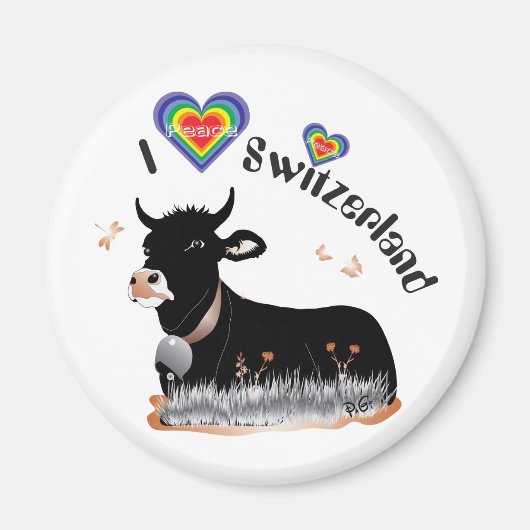 I Liebe Schweiz Magnet (Vorne)