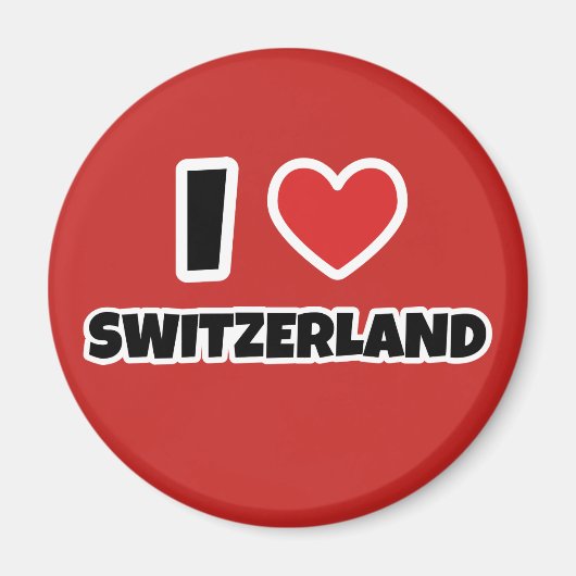 I Liebe Schweiz Magnet (Vorne)