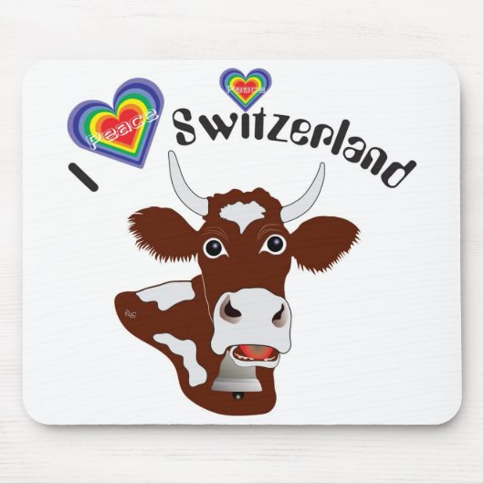 I Liebe Schweiz Mauspad (Vorne)