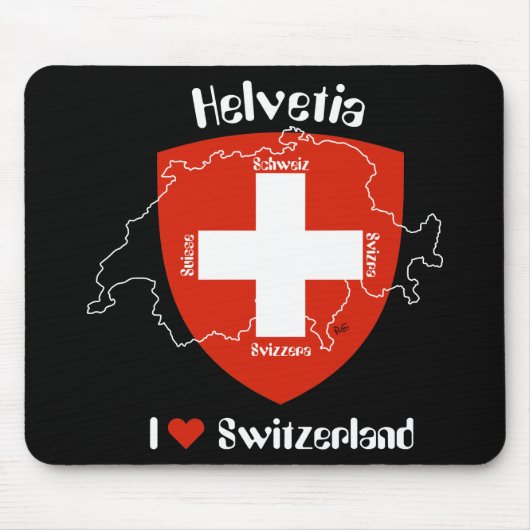 I Liebe Schweiz Mauspad (Vorne)