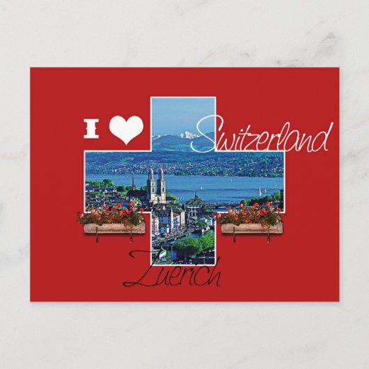 I Liebe Schweiz Postkarte (Vorderseite)
