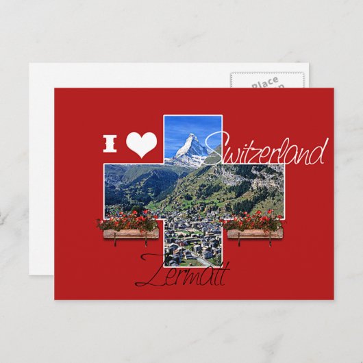 I Liebe Schweiz Postkarte (Vorne/Hinten)