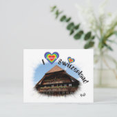 I Liebe Schweiz Postkarte (Stehend Vorderseite)