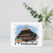 I Liebe Schweiz Postkarte (Stehend Vorderseite)
