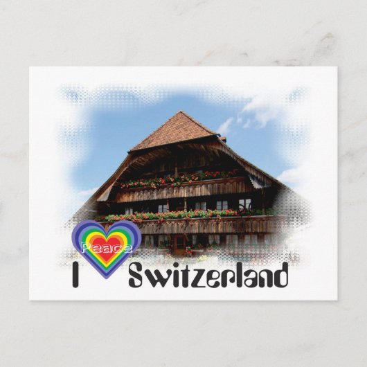 I Liebe Schweiz Postkarte (Vorderseite)