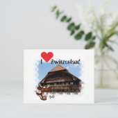 I Liebe Schweiz Postkarte (Stehend Vorderseite)
