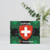 I Liebe Schweiz Postkarte (Stehend Vorderseite)