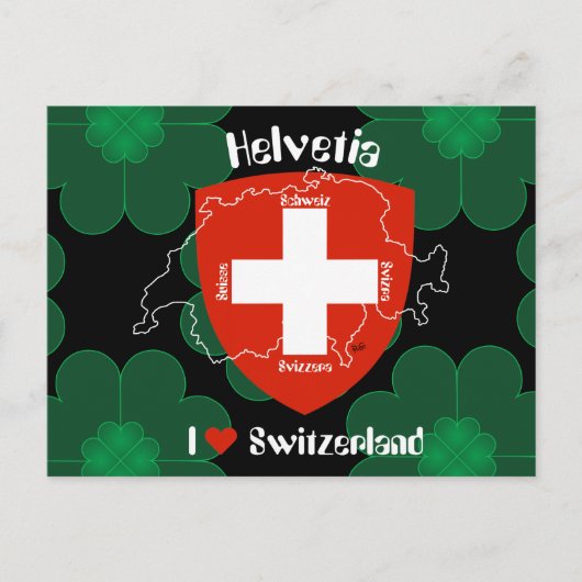 I Liebe Schweiz Postkarte (Vorderseite)