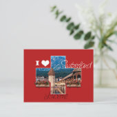 I Liebe Schweiz Postkarte (Stehend Vorderseite)
