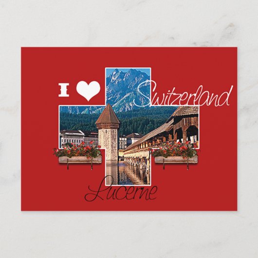 I Liebe Schweiz Postkarte (Vorderseite)