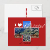 I Liebe Schweiz Postkarte (Vorne/Hinten)