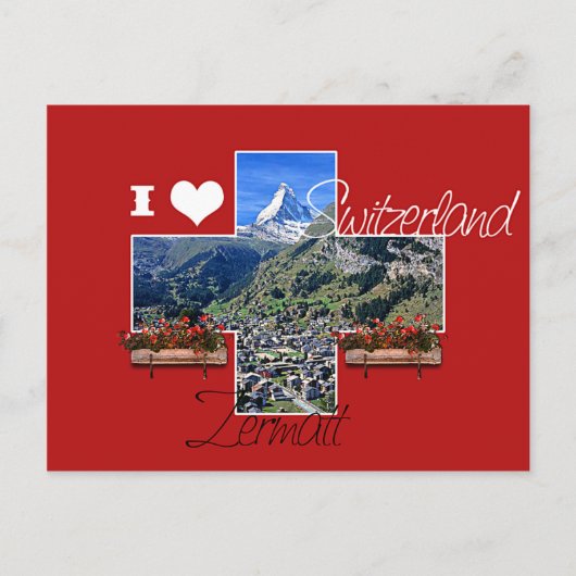 I Liebe Schweiz Postkarte (Vorderseite)