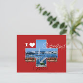 I Liebe Schweiz Postkarte (Stehend Vorderseite)