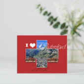 I Liebe Schweiz Postkarte (Stehend Vorderseite)