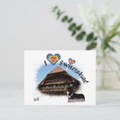 I Liebe Schweiz Postkarte (Stehend Vorderseite)