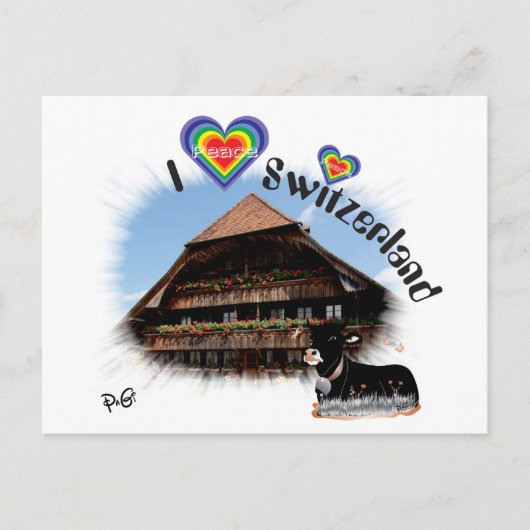 I Liebe Schweiz Postkarte (Vorderseite)