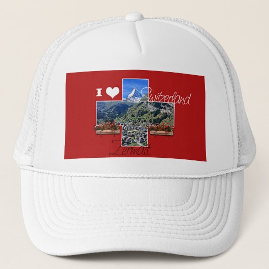 I Liebe Schweiz Truckerkappe (Vorderseite)