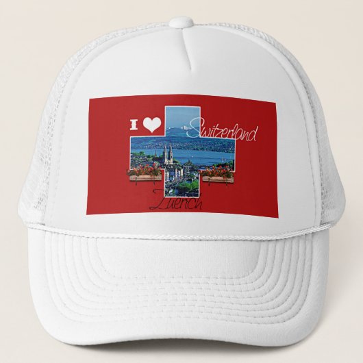 I Liebe Schweiz Truckerkappe (Vorderseite)