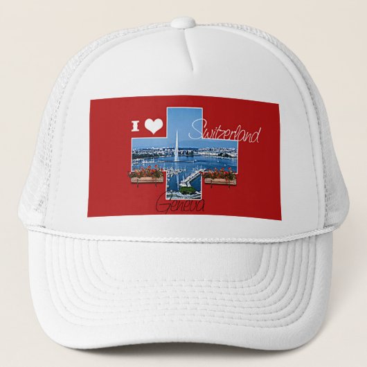 I Liebe Schweiz Truckerkappe (Vorderseite)