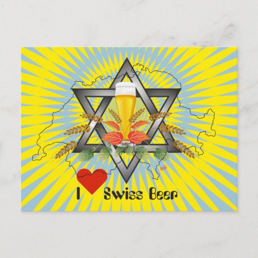 I Liebe Schweizer Beer Postkarte (Vorderseite)