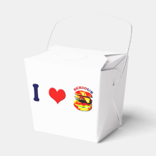 I Liebe Schwerer Burger (horizontal) Geschenkschachtel