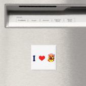 I Liebe Schwerer Burger (horizontal) Magnet (In Situ (Geschirrspüler))