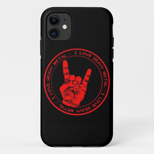 I Liebe Schwermetall Case-Mate iPhone Hülle (Rückseite)