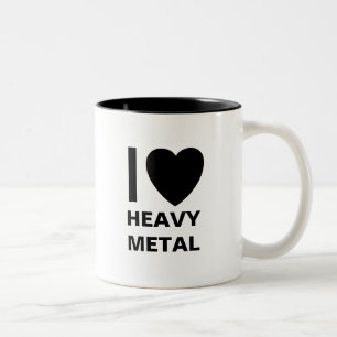 I Liebe-Schwermetall-Tasse Zweifarbige Tasse