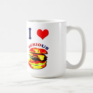 I Liebe Schwerwiegende Burger Kaffeetasse