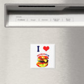 I Liebe Schwerwiegende Burger Magnet (In Situ (Geschirrspüler))