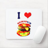 I Liebe Schwerwiegende Burger Mousepad (Mit Mouse)