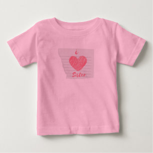 I Liebe Schwester Baby T-shirt