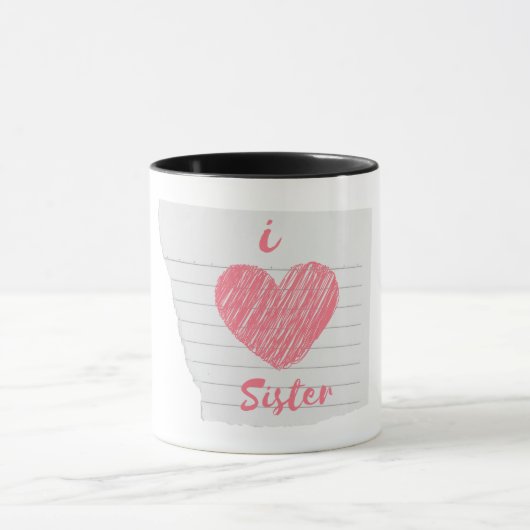 I Liebe Schwester Tasse (Zentrum)