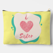 I Liebe Schwester Zubehörtasche (Rückseite)