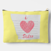 I Liebe Schwester Zubehörtasche (Rückseite)