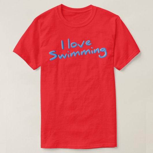 I Liebe Schwimmen 2 T-Shirt (Design vorne)