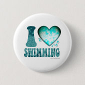 I Liebe Schwimmen Button (Vorderseite)