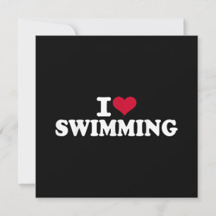 I Liebe schwimmen Dankeskarte