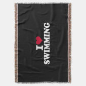 I Liebe schwimmen Decke (Vorderseite Vertikal)