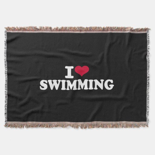 I Liebe schwimmen Decke (Vorderseite)