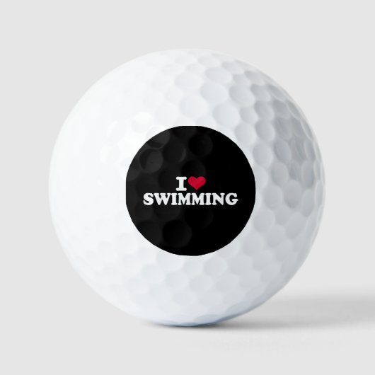 I Liebe schwimmen Golfball (Vorderseite)
