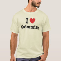 I Liebe Schwimmen Herz Brauch personalisiert