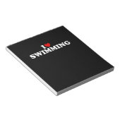 I Liebe Schwimmen - Herz Notizblock (angewinkelt)